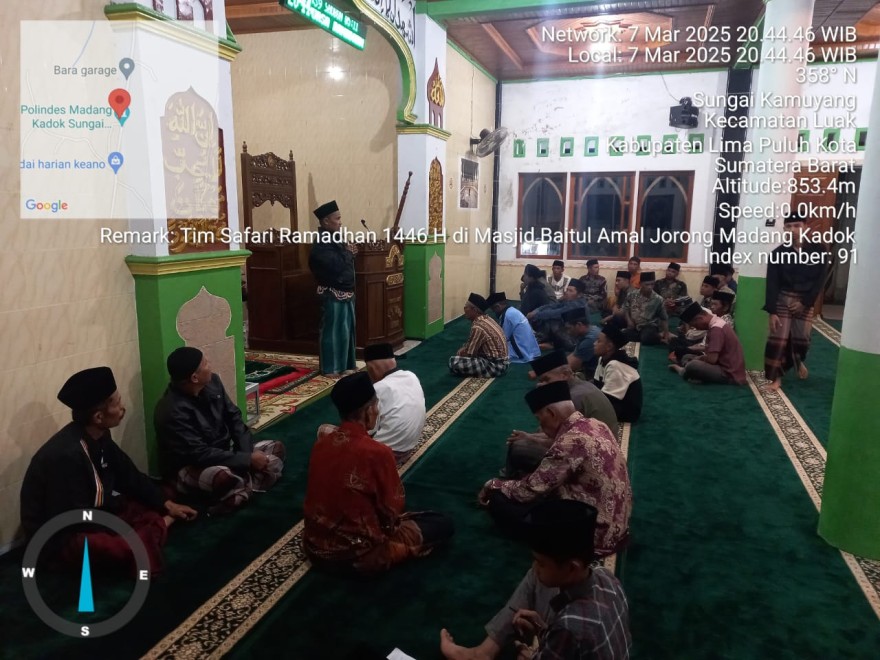 PEMERINTAHAN NAGARI SUNGAI KAMUYANG MENGUNJUNGI MASJID MUSHALLA SE NAGARI SUNGAI KAMUYANG DALAM RANGKA SAFARI RAMADHAN 1446 H.